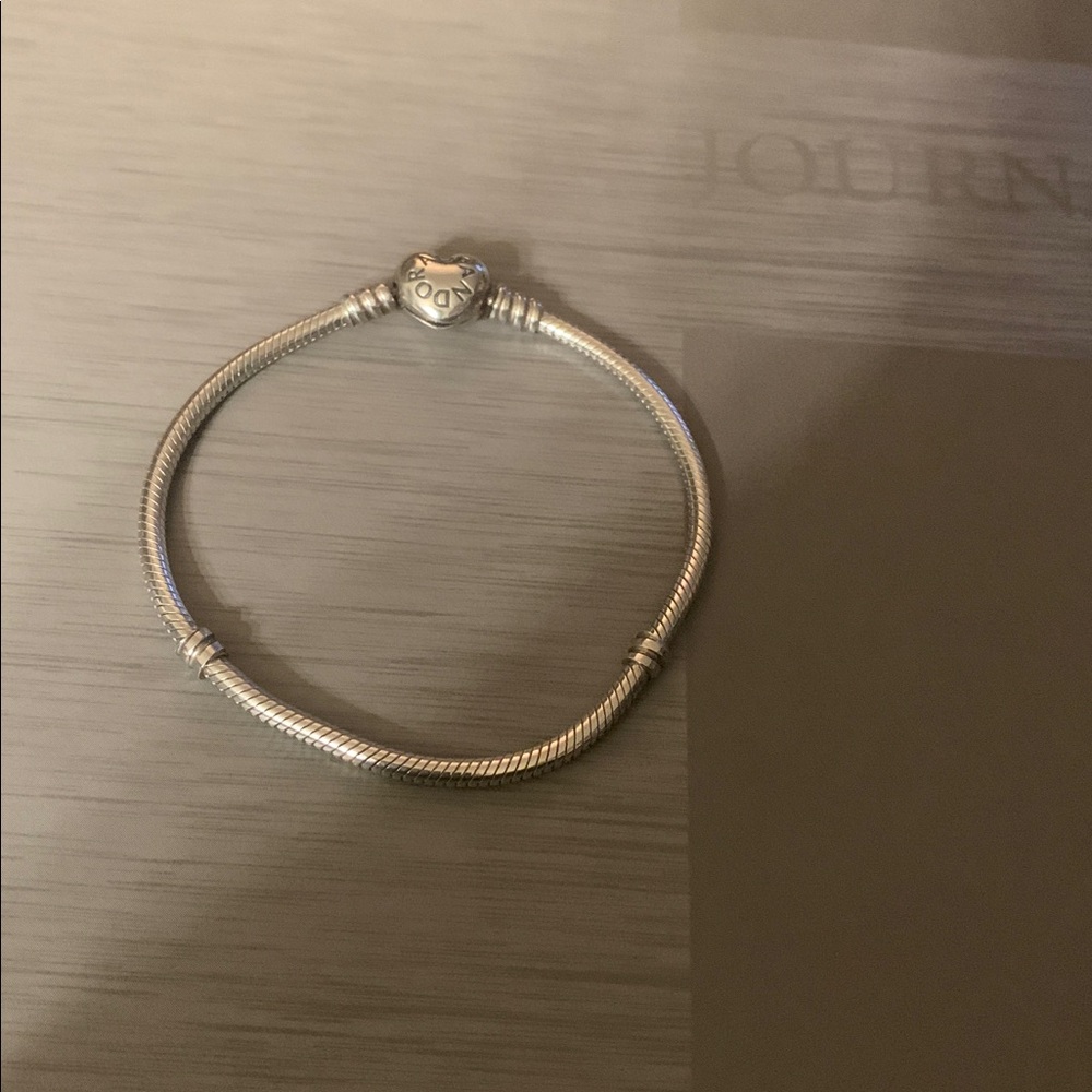 Pandora Moments Heart Clasp Snake Chain Bracelet